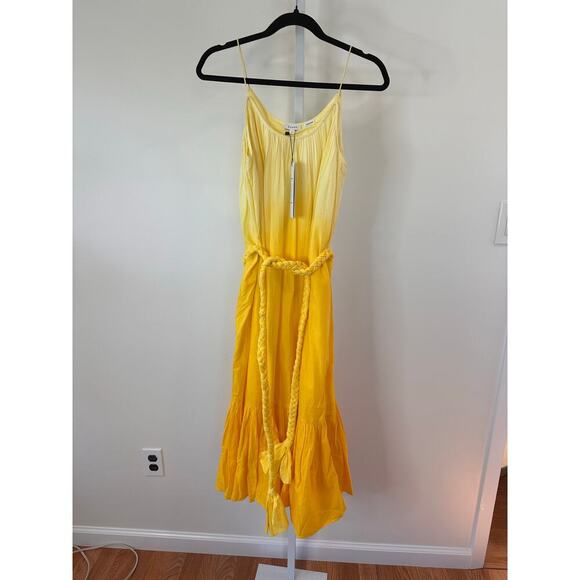 NEW NWT Rhode Lea Yellow Ombré Midi Dress size Small - Picture 5 of 8